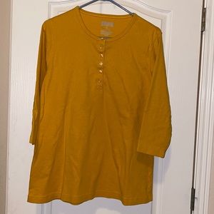 Duluth Trading co. XL Mustard yellow shirt